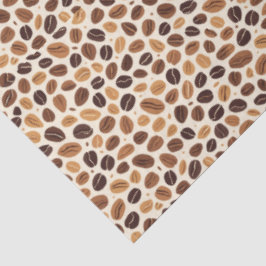 Warm Coffee Bean Roast Tones Seamless Pattern 薄葉紙