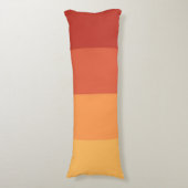 Warm colors - retro shades stripes  ボディピロー (正面縦)