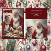 Warm Cookies Warmer Hugs Mrs Santa's Baking Story シーズンカード