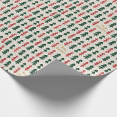 Warm & Cozy Retro Christmas Tree Pattern Wrapping  ラッピングペーパー (角)