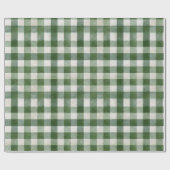 Warm Cream Green Plaid Stripes Christmas   ラッピングペーパー (フラット)