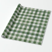 Warm Cream Green Plaid Stripes Christmas   ラッピングペーパー (アンロールド)