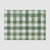 Warm Cream Green Plaid Stripes Christmas 薄葉紙 (正面)
