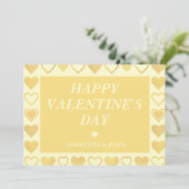 Warm Cream Minimal Hearts Valentine’s Gift シーズンカード (スタンド正面)