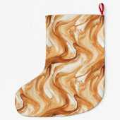 Warm Creamy Caramel Candy Streaks ラージクリスマスストッキング (裏面)