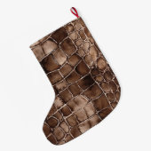 Warm Creamy Chocolate Candy Bar Christmas ラージクリスマスストッキング (裏面 (吊り時))