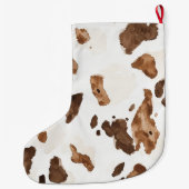 Warm Creamy White & Chocolate Candy Christmas ラージクリスマスストッキング (裏面)