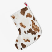 Warm Creamy White & Chocolate Candy Christmas ラージクリスマスストッキング (裏面 (吊り時))