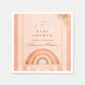Warm Desert Boho Rainbow Baby Shower スタンダードカクテルナプキン (正面)