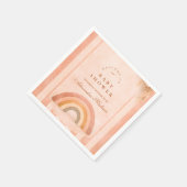 Warm Desert Boho Rainbow Baby Shower スタンダードカクテルナプキン (角)