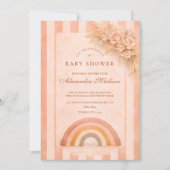Warm Desert Boho Rainbow Baby Shower 招待状 (正面)