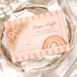 Warm Desert Boho Rainbow Diapper Raffle エンクロージャーカード