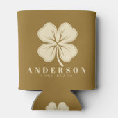 Warm Desert  Four Leaf Clover with Name 缶クーラー (裏面)