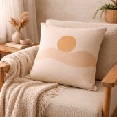 Warm Desert Glow Throw Pillow クッション
