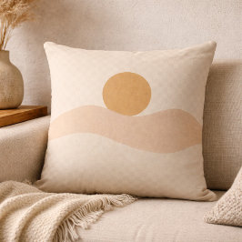 Warm Desert Glow Throw Pillow クッション