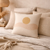 Warm Desert Glow Throw Pillow クッション