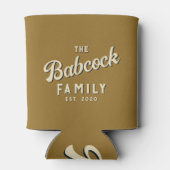 Warm Desert Retro Family Name & Year 缶クーラー (裏面)