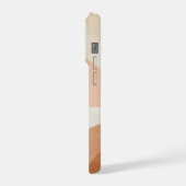 Warm Desert Sunrise Abstract Landscape Neutral iPhoneケース (左側面)