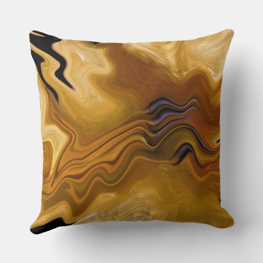 Warm Desert Tones Abstract - Personalize Names クッション (裏面)