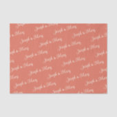 Warm Earthy Elegance Terracotta & Ivory Script  薄葉紙 (正面)