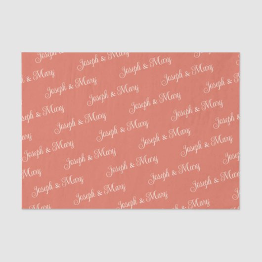 Warm Earthy Elegance Terracotta & Ivory Script 薄葉紙 (正面)