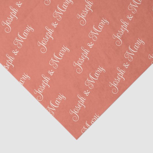 Warm Earthy Elegance Terracotta & Ivory Script  薄葉紙 (詳細)