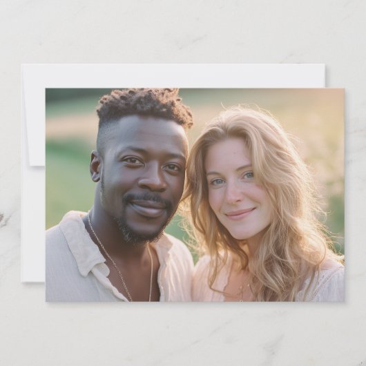 Warm Earthy Natural Photo 招待状 (正面)