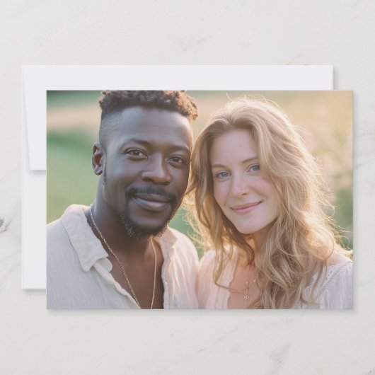 Warm Earthy Realistic Photo 招待状 (正面)