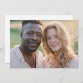 Warm Earthy Realistic Photo 招待状 (正面/裏面)