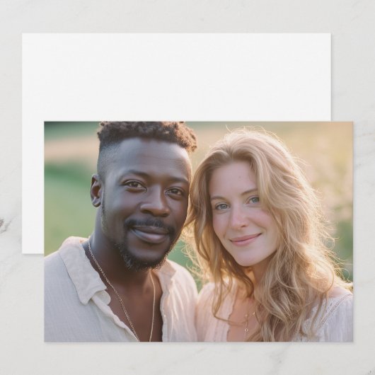 Warm Earthy Realistic Photo 招待状 (正面/裏面)