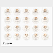 Warm Editorial Thanks A Latte Favor Sticker ラウンドシール (シート)