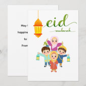 Warm Eid Celebration Design シーズンカード (正面/裏面)