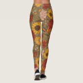 Warm Floral Patterned Legging レギンス (裏面)