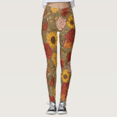 Warm Floral Patterned Legging レギンス (正面)