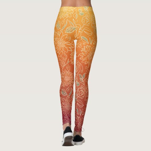 Warm Floral Patterned Legging レギンス (裏面)