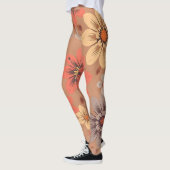 Warm Floral Patterned Legging レギンス (左)