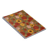 Warm Floral Patterned Notebook ノートブック (右側)
