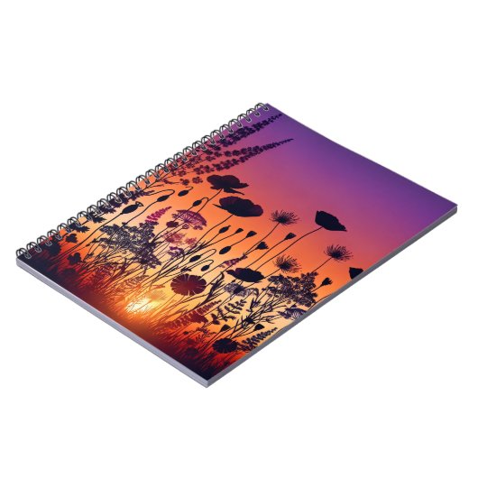 Warm Floral Patterned Notebook ノートブック (左側)