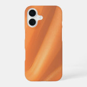 Warm Flowing Orange Abstract Marble Phone Case iPhone 16ケース (裏面)