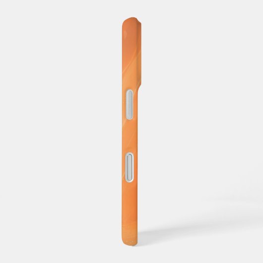 Warm Flowing Orange Abstract Marble Phone Case iPhone 16ケース (右側面)