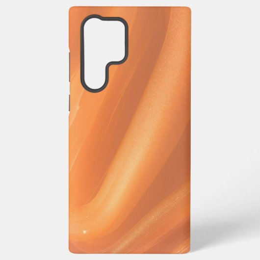 Warm Flowing Orange Abstract Marble Phone Case Samsung Galaxyケース (裏面)