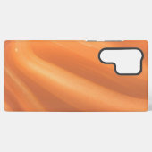 Warm Flowing Orange Abstract Marble Phone Case Samsung Galaxyケース (裏面横)