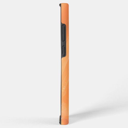 Warm Flowing Orange Abstract Marble Phone Case Samsung Galaxyケース (右側面)