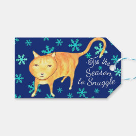 Warm Fuzzies & Winter Flurries Christmas Cat ギフトタグ