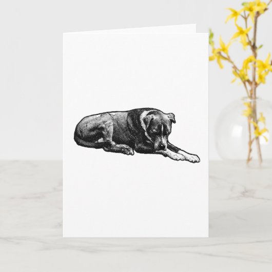 Warm Gaze Dog Card カード (黄色い花)