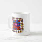 Warm gekleurde landschapjes met vrolijke lijst! コーヒーマグカップ (正面左)