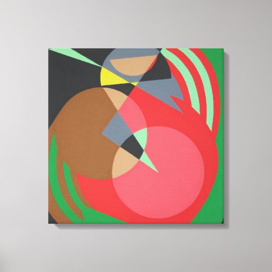 Warm Geometric Abstract Canvas Print キャンバスプリント (正面)