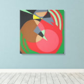 Warm Geometric Abstract Canvas Print キャンバスプリント (インサイチュ (ウッドフロア))