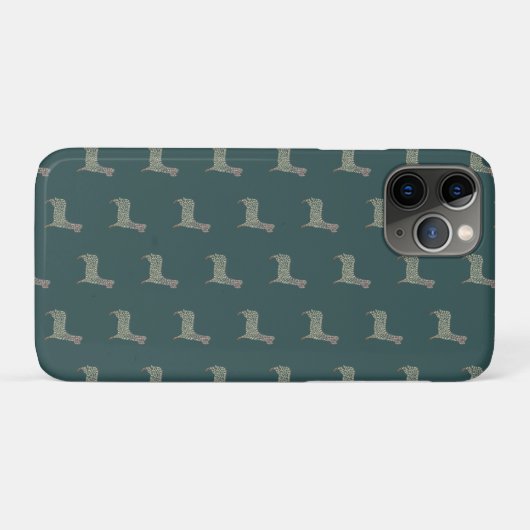Warm Gold Gradient Paw Print Dog Silhouette Fabric Case-Mate iPhoneケース (裏面(横))
