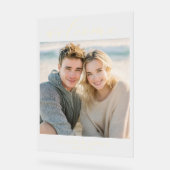 Warm Gold Minimalist Photo アクリルサイン (傾斜)